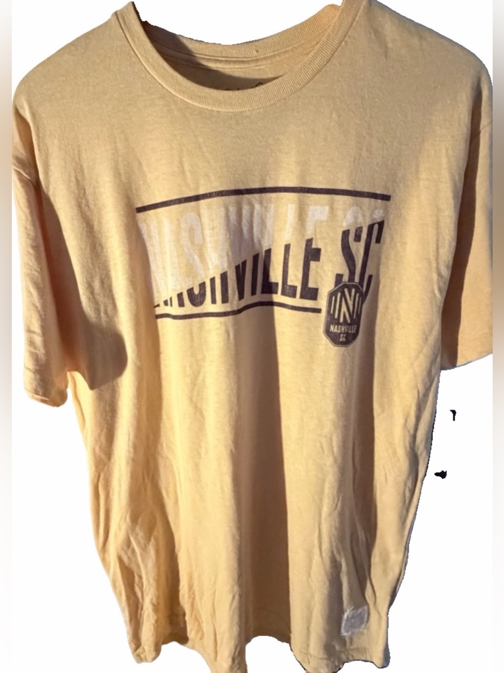 Nashville SC soccer Yellow t Shirt MLS Size Large